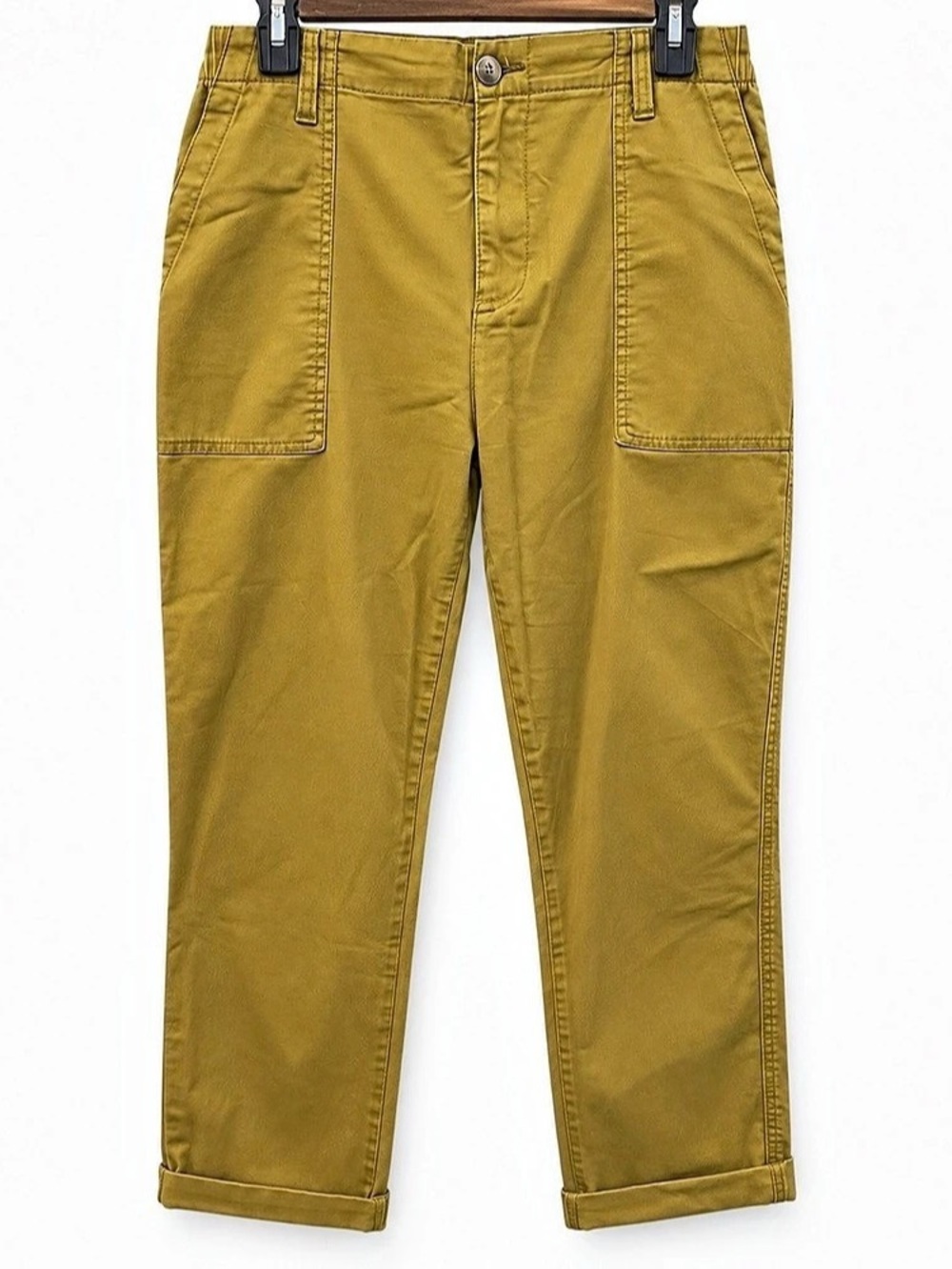 Straight Leg Pants in Mustard Like New